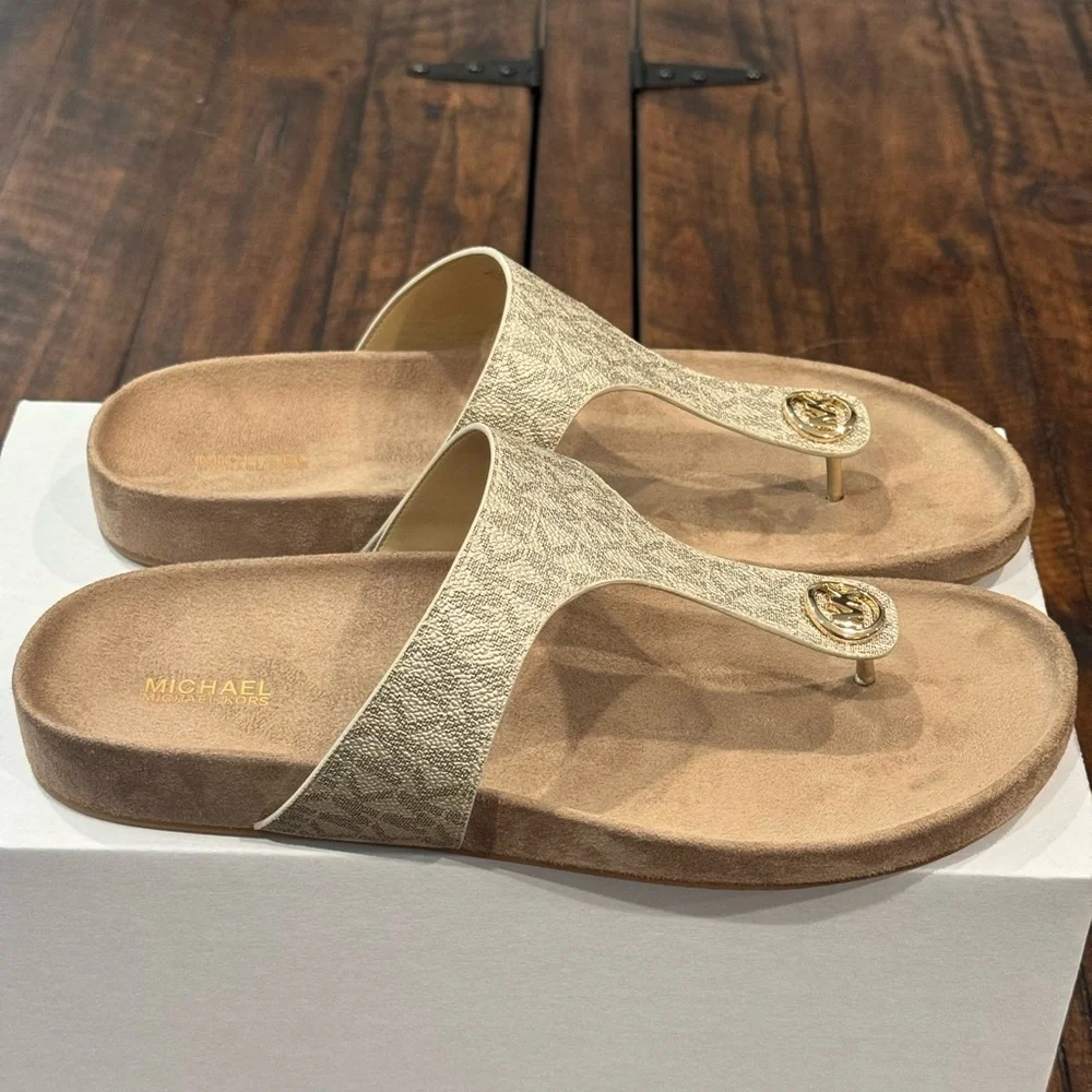 MICHAEL Michael Kors Lucinda Signature Logo Thong Sandal (NWOT)